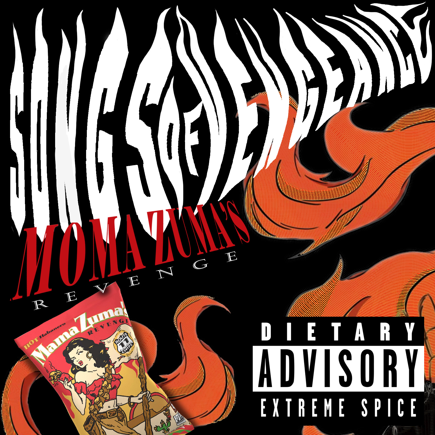 Album cover of a skull breathing fire that says the word fire